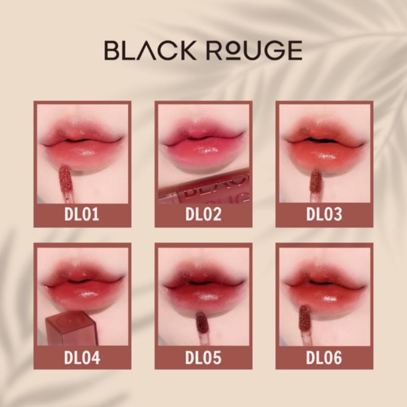 Hình ảnh minh họa củaSon Kem Lì, Mịn Mượt Nhẹ Môi Black Rouge Double Layer Over Velvet #DL06  Woody layer