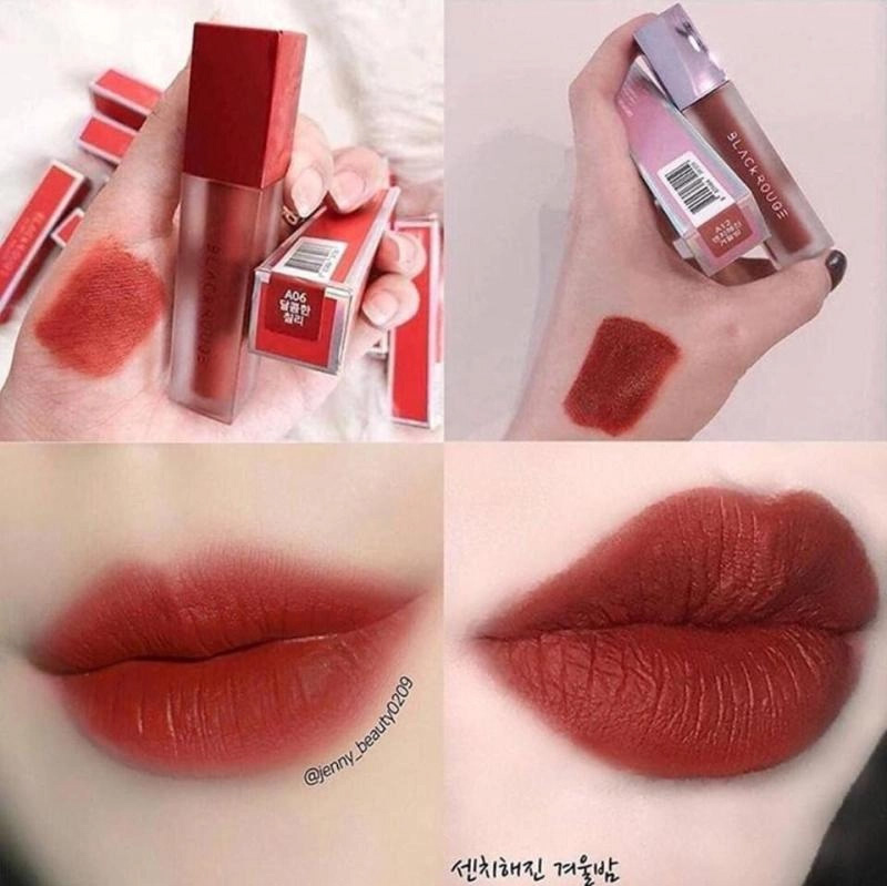 Hình ảnh minh họa củaSon Kem Lì Black Rouge Air Fit Velvet Tint Brick Red A06