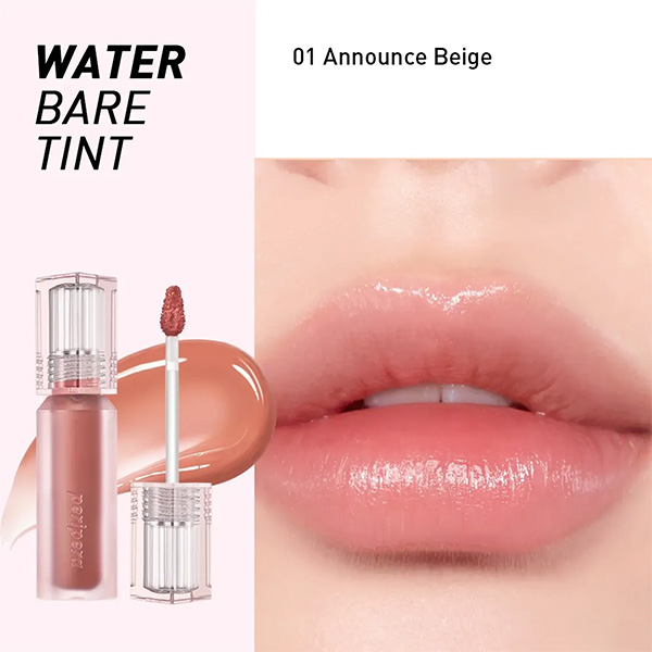 Hình ảnh minh họa củaSon Tint Peripera Bóng Nhẹ Water Bare Tint #001 Announce Beige