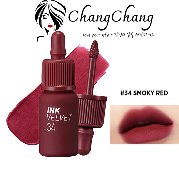 Son Kem Peripera Ink Velvet #34 Smoky Red