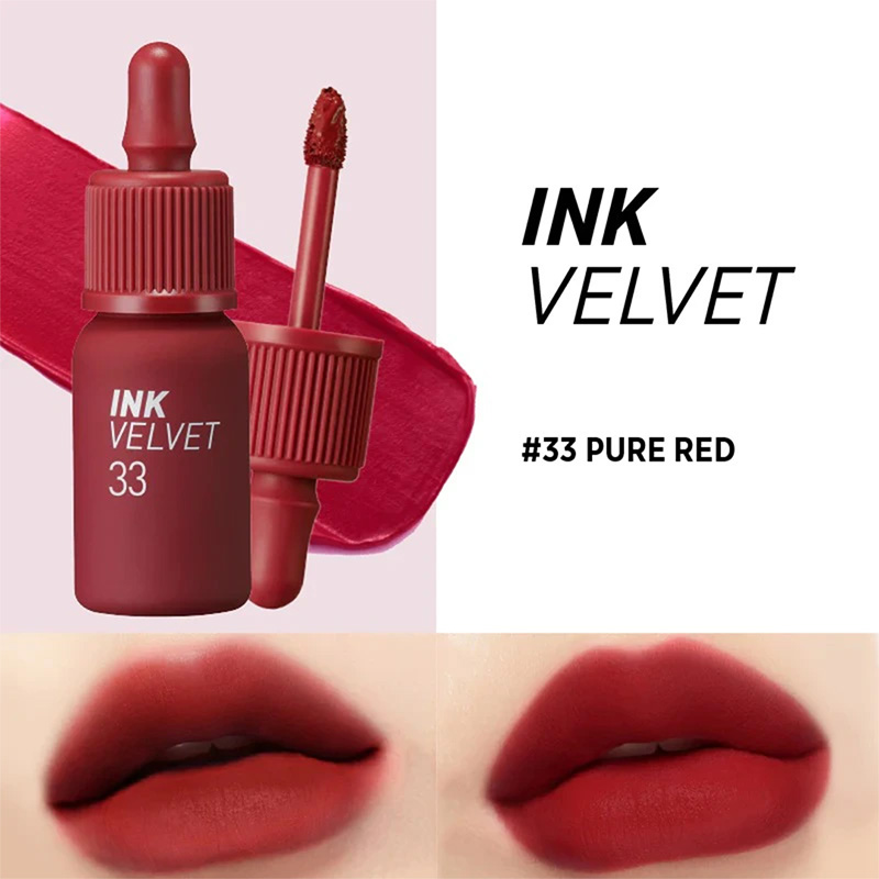 Hình ảnh minh họa củaSon Kem Peripera Ink Velvet #33 Pure Red