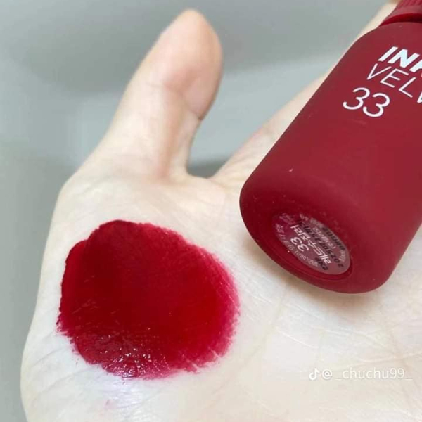 Hình ảnh minh họa củaSon Kem Peripera Ink Velvet #33 Pure Red