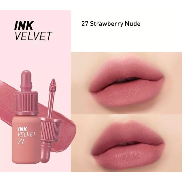 Hình ảnh minh họa củaSon Kem Peripera Ink Velvet #27 Strawberry Nude