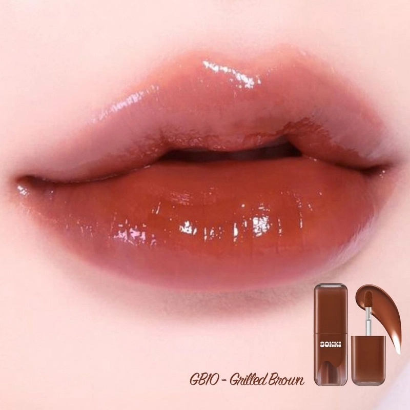 Hình ảnh minh họa củaSon Tint Bóng Black Rouge Glow Bokki Tint GB10–Nâu Đất