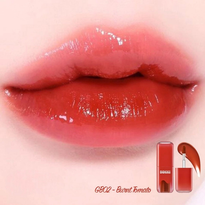 Hình ảnh minh họa củaSon Tint Bóng Black Rouge Glow Bokki Tint GB02–Đỏ Cam