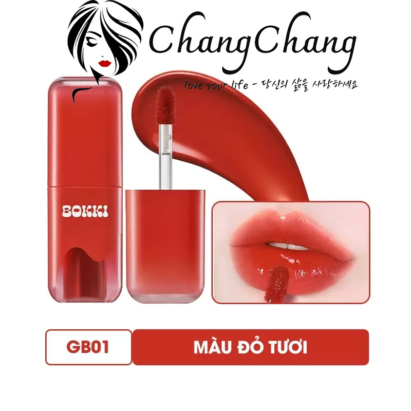 Son Tint Bóng Black Rouge Glow Bokki Tint GB01–Đỏ Tươi