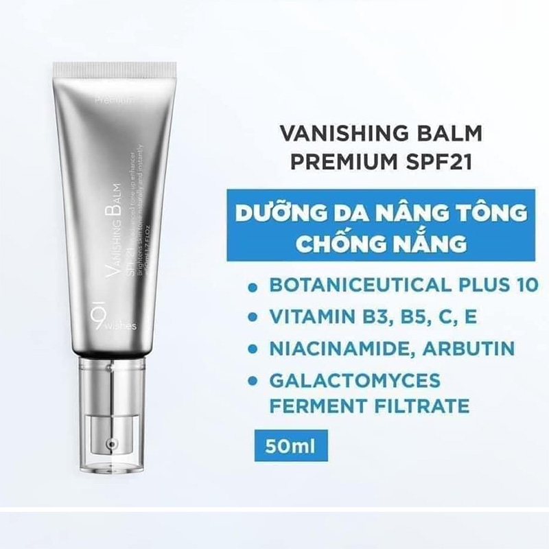 Hình ảnh minh họa củaKem Dưỡng Nâng Tone 9Wishes Vanishing Balm Premium SPF21 50ml