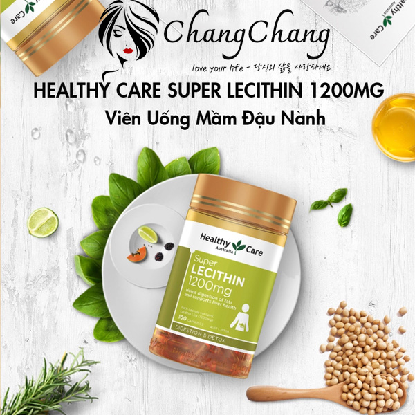 Hình ảnh minh họa củaTinh chất mầm đậu nành Healthy Care Super Lecithin 1200mg