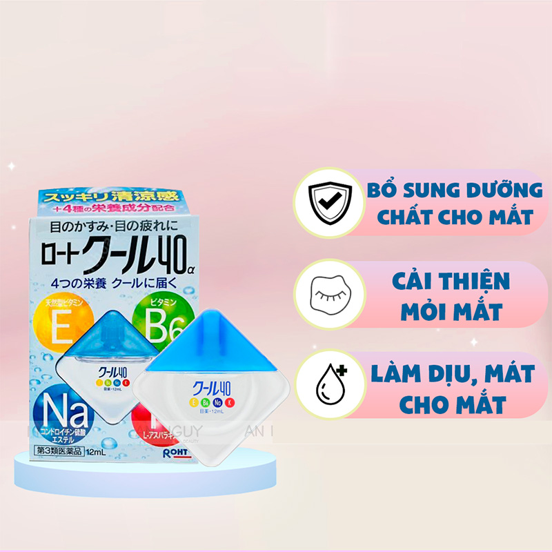 Hình ảnh minh họa củaNước nhỏ mắt Rohto màu xanh 12ml the mát