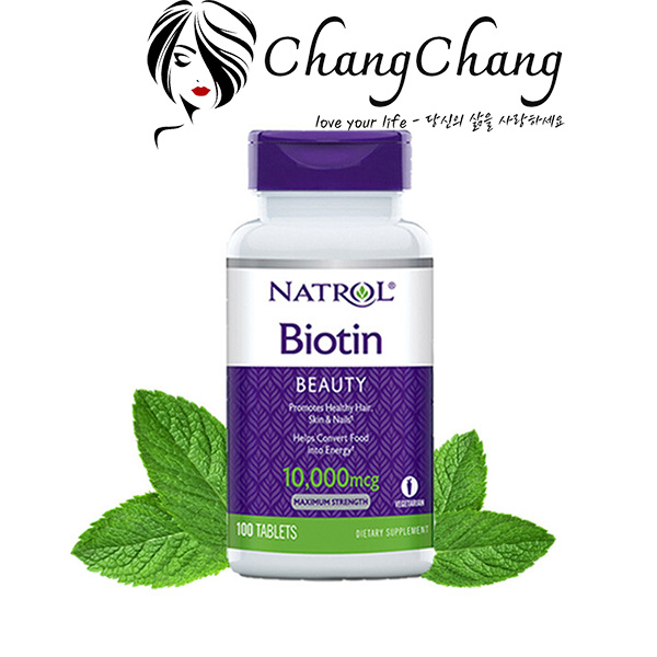 Viên uống mọc tóc Natrol Biotin Beauty - 10000mcg