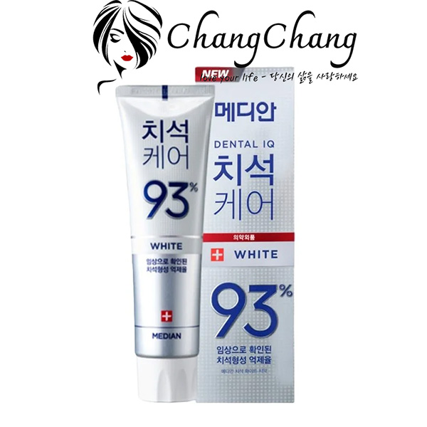 Kem Đánh Răng Giúp Trắng Răng, Giảm Ố, Loại Bỏ Mùi Hôi Median Dental IQ 93% Toothpaste 120g 