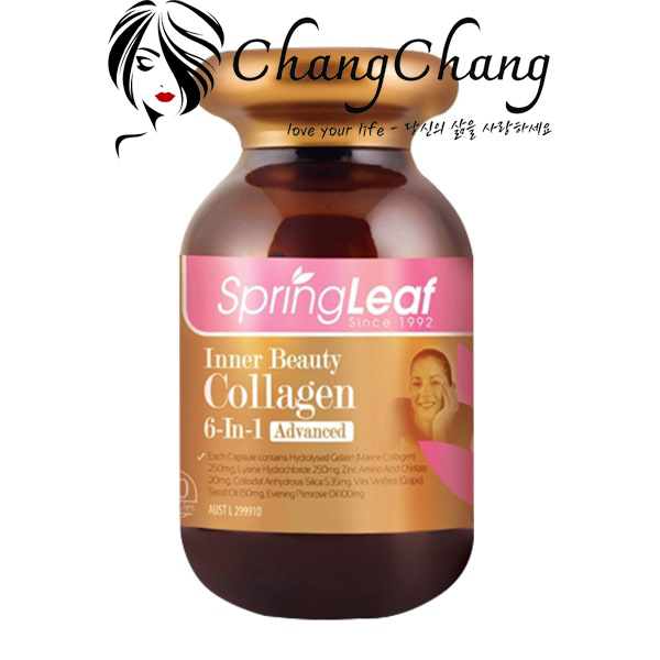 Viên uống Collagen 6 in 1 Spring Leaf Inner Beauty của Úc 90 viên