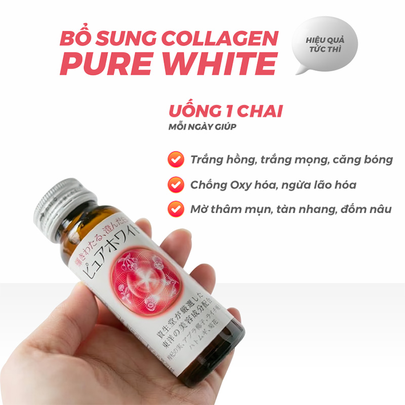 Hình ảnh minh họa củaNước Uống Trắng Da Collagen Shiseido Pure White