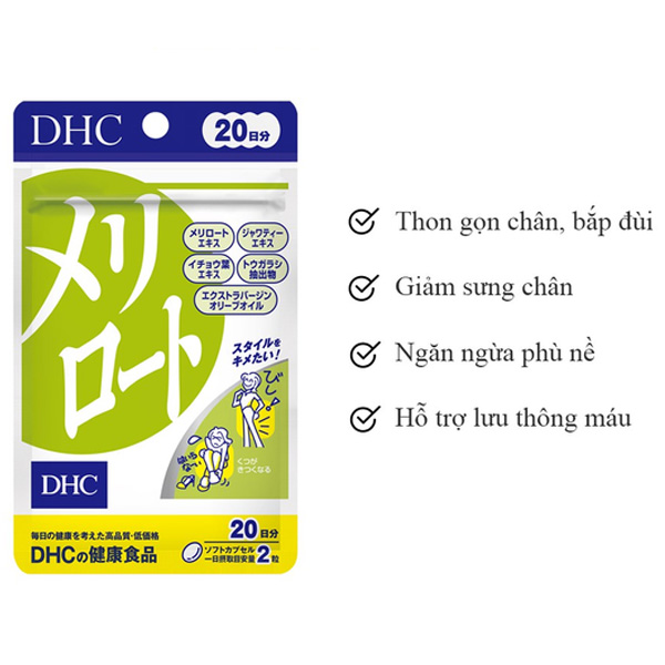 Hình ảnh minh họa củaViên uống thon đùi DHC Melilot