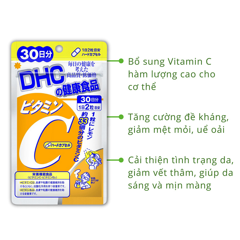 Hình ảnh minh họa củaViên uống DHC Vitamin C Hard Capsule