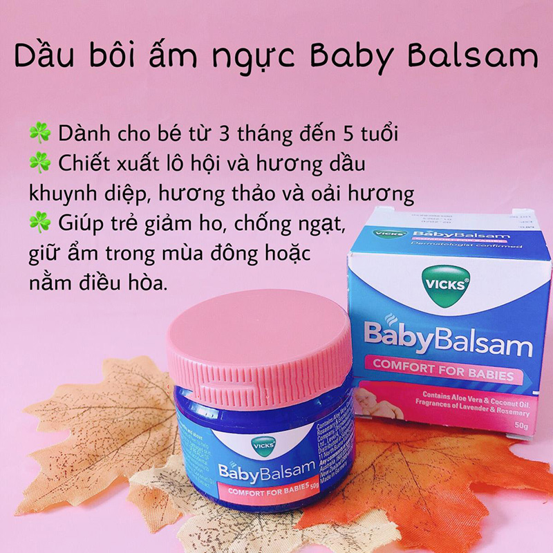 Hình ảnh minh họa củaDầu bôi giữ ấm Vicks Baby Balsam của Đức cho trẻ từ 3M+