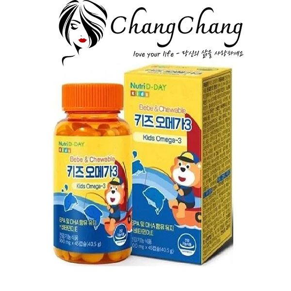 Dầu Cá Omega 3 Nutri D-Day Baby & Kids Dạng Kẹo Dẻo Chuẩn nội địa Hàn Quốc