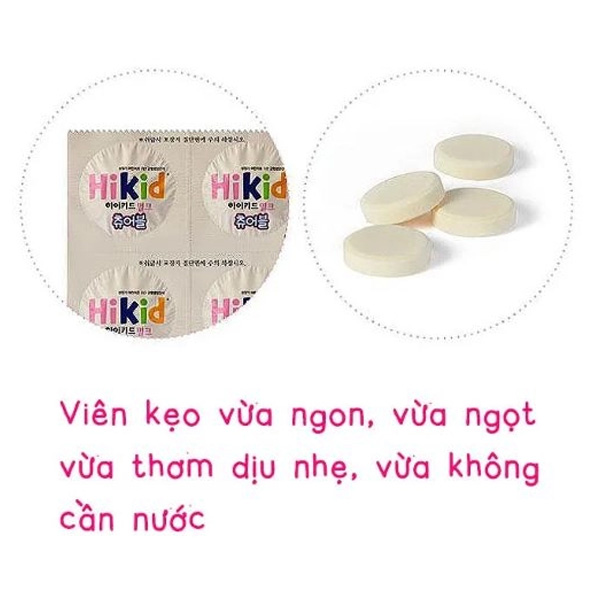 Hình ảnh minh họa củaSữa Hikid Milk Chewable dạng viên kẹo cho trẻ từ 1-12 tuổi