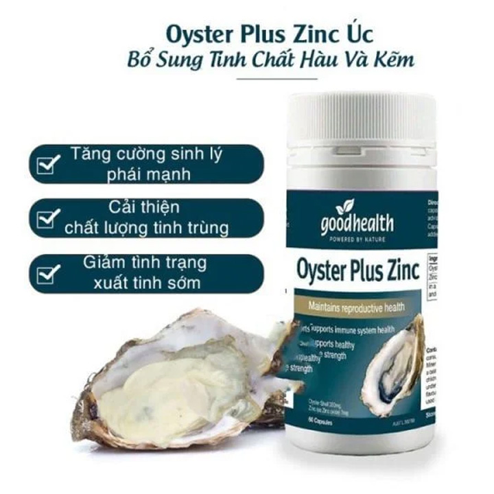 Hình ảnh minh họa củaViên uống tinh chất hàu Oyster Plus Zinc Goodhealth hỗ trợ tăng cường sinh lực, tăng cường đề kháng cho nam giới (60 viên) lọ cao