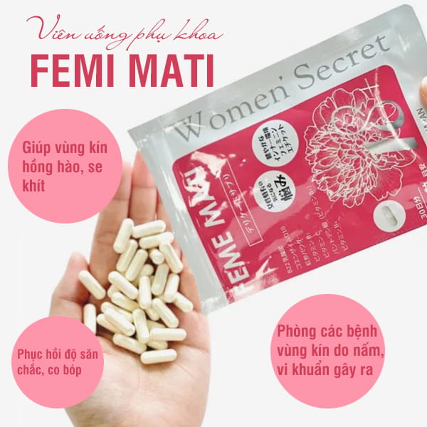 Hình ảnh minh họa củaViên uống phụ khoa FEME MATI của Nhật Bản