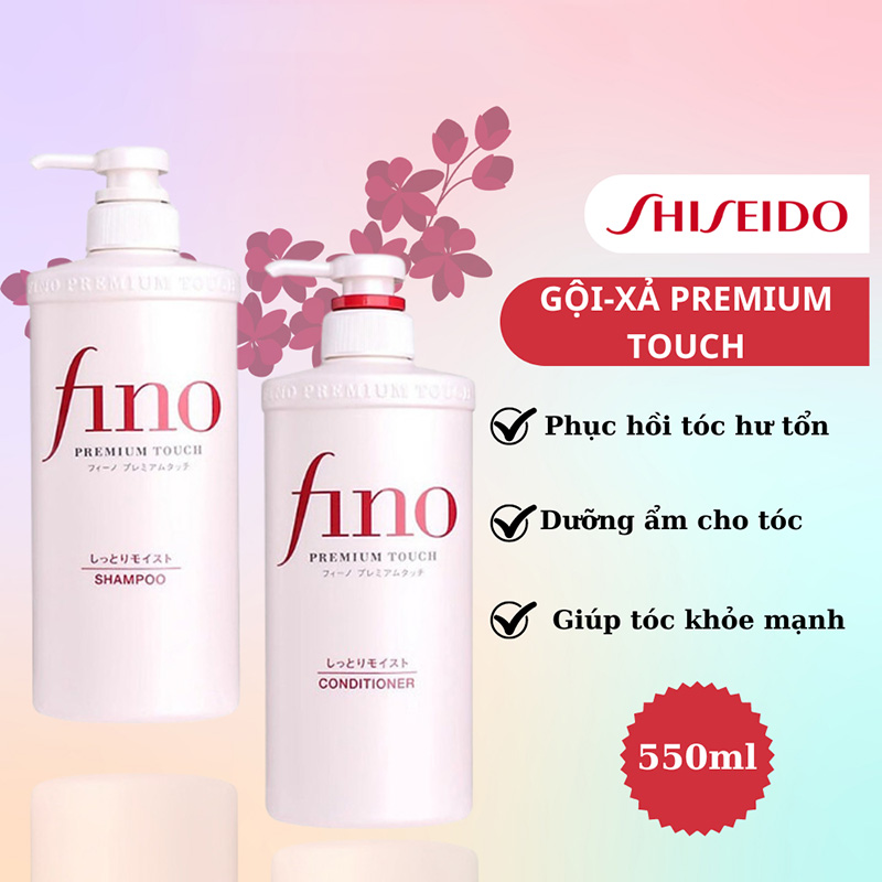 Hình ảnh minh họa củaCặp dầu gội xả Shiseido Fino Premium Touch hỗ trợ phục hồi tóc hư tổn