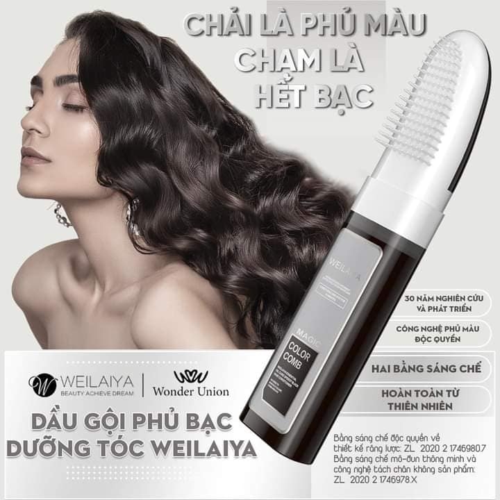 Hình ảnh minh họa củaDầu gội phủ bạc dưỡng tóc Weilaiya - Màu đen