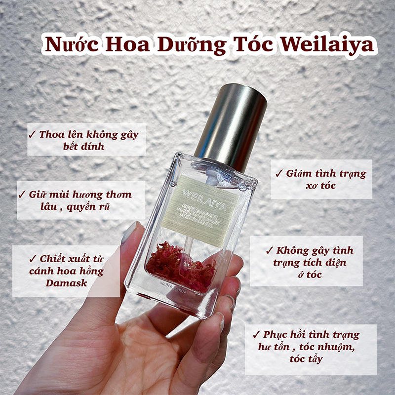 Hình ảnh minh họa củaDưỡng tóc hoa hồng hương nước hoa Weilaiya 40ml