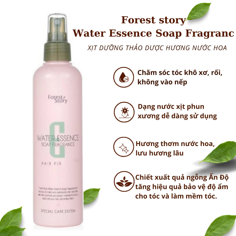 Hình ảnh minh họa củaNước hoa dưỡng tóc FOREST STORY Water Essence Soap Fragrance Hair Perfume 252ml màu hồng