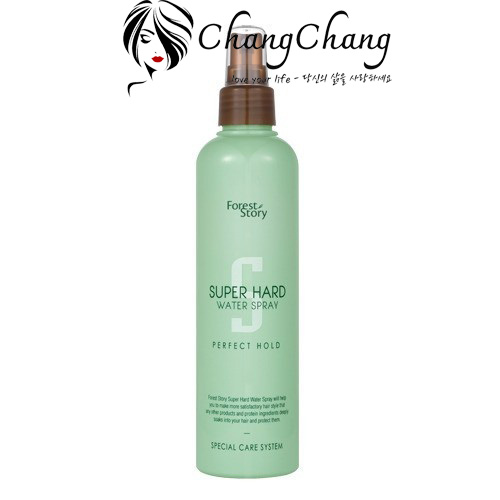 Gôm Xịt Giữ Nếp Tóc FOREST STORY Super Hard Water Spray 252ml màu xanh