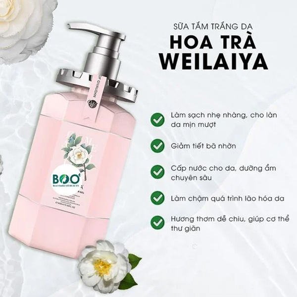 Hình ảnh minh họa củaSữa Tắm Trắng Da Hoa Trà Weilaiya Niacinamide Shower Gel