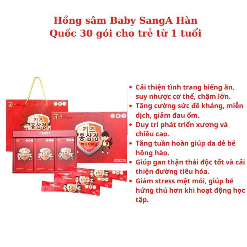 Hình ảnh minh họa củaNước Hồng Sâm Baby SangA Hàn Quốc Dành Cho Bé