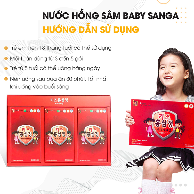 Hình ảnh minh họa củaNước Hồng Sâm Baby SangA Hàn Quốc Dành Cho Bé