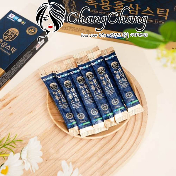 Tinh chất Hồng sâm Nhung hươu NongHyup Deer Antlers Korean Red Ginseng Stick 10ml x30 gói 