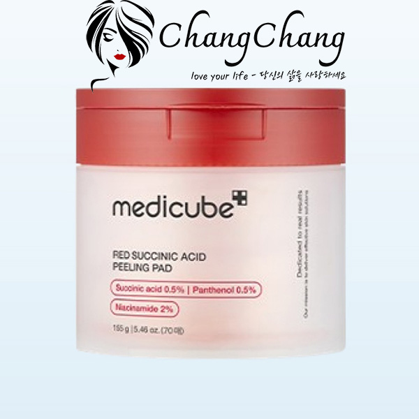 Toner Pad Red Succinic Acid Peeling Pad Medicube 155g 70 miếng