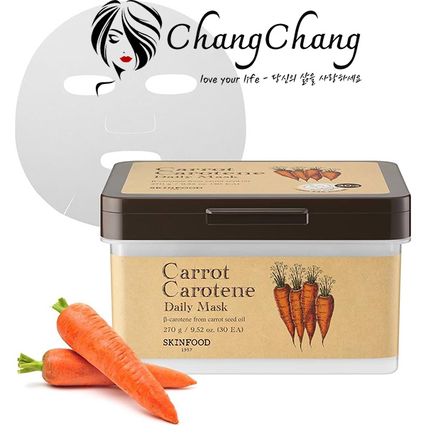 Mặt Nạ Cấp ẩm, Dưỡng Da Hàng Ngày SKINFOOD Mask Carrot Daily Mask 270g (30 MIẾNG)