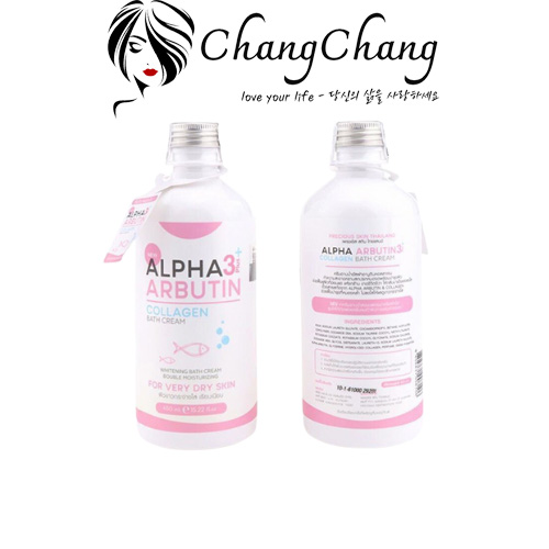 Sữa Tắm Trắng Da Alpha Arbutin 3 Plus Collagen Bath Cream Làm Trắng Da 350ml