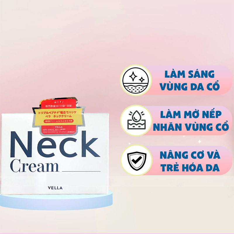 Hình ảnh minh họa củaKem Dưỡng Da Vùng Cổ Vella Concentrate Neck Cream 50ml