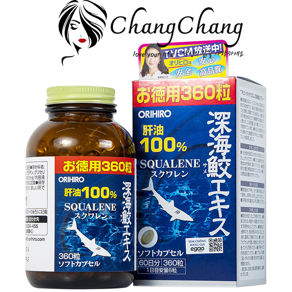 Sụn Vi Cá Mập, Viên uống Orihiro Deep Sea Shark Extract Capsule Moral Purpose hỗ trợ chống oxy hóa (360 viên)