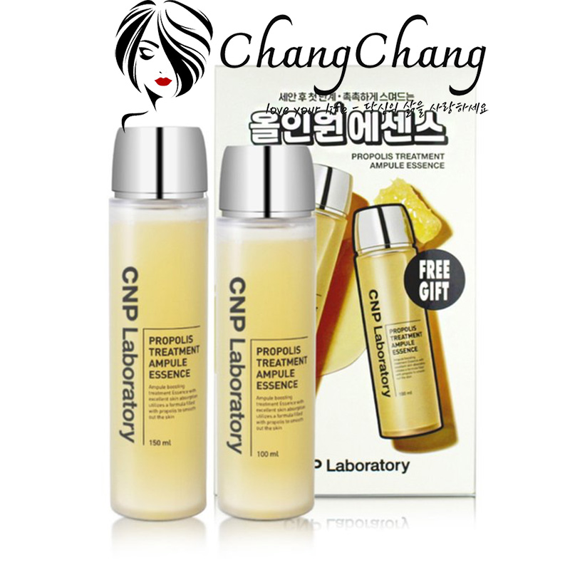 Combo Set Nước thần keo ong Propolis Treatment Ampule Essence CNP Laboratory 150ml + 100ml