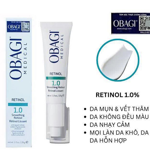 Hình ảnh minh họa củaKem Chống Lão Hóa Hỗ Trợ Trị Mụn Obagi Retinol 1.0%
