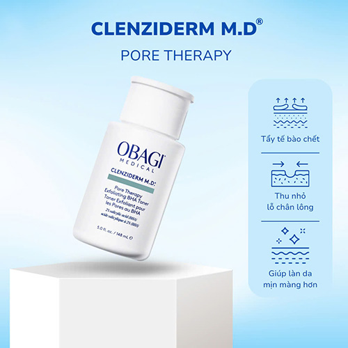 Hình ảnh minh họa củaDung dịch tẩy da chết, ngừa mụn chứa BHA (2% Salicylic Acid) Obagi Clenziderm MD Pore Therapy