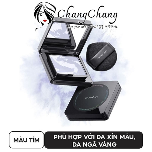 Phấn Nén Kiềm Dầu, Chống Nước Carslan Black Magnet Soft Mist Powder 8g #03 Tím