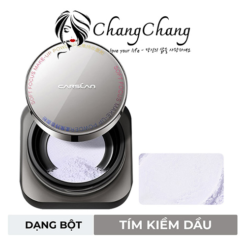 Phấn Bột Kiềm Dầu, Chống Nước Carslan Black Magnet Soft Mist Powder Tím