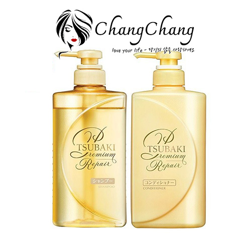 Combo Cặp Dầu Gội Và Xả Phục Hồi Ngăn Rụng Tóc Tsubaki Premium Repair 490ml