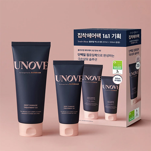 Hình ảnh minh họa củaSet Kem Ủ Tóc Unove Phục Hồi Và Dưỡng Siêu Mềm Mượt 320ml Unove Deep Damage Treatment EX Warm Petals