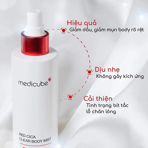 Hình ảnh minh họa củaXịt giảm mụn lưng Medicube Red Clear Cica Body Mist 200ml
