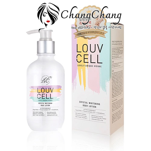 Sữa dưỡng thể trắng da Louv Cell Crystal Whitening Body Lotion SPF 5