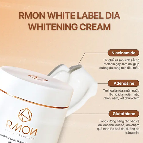 Hình ảnh minh họa củaKem Dưỡng Trắng Da Body Rmon White Label Dia Whitening Cream 200ml