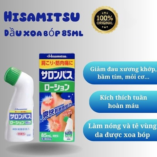Hình ảnh minh họa củaDầu xoa bóp dạng lăn Salonpas Hisamitsu 85ml