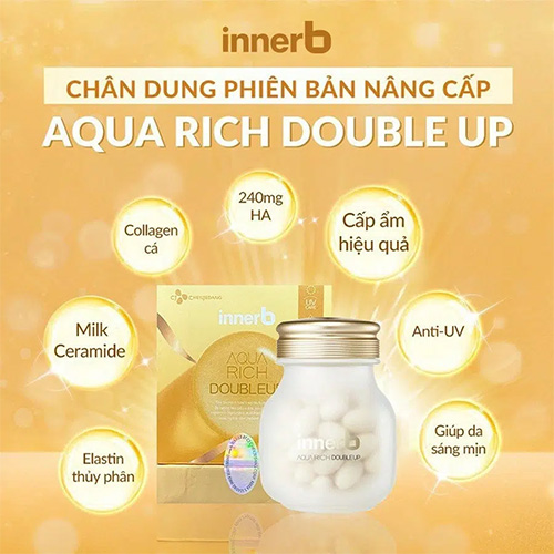 Hình ảnh minh họa củaViên Uống Cấp Nước Innerb Aqua Rich Double Up 56 Viên